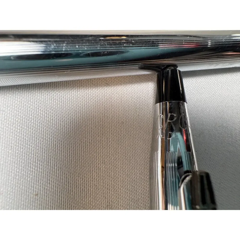 Cross Chrome Ballpoint Pen Mechanical Pencil Set USA Made Vintage